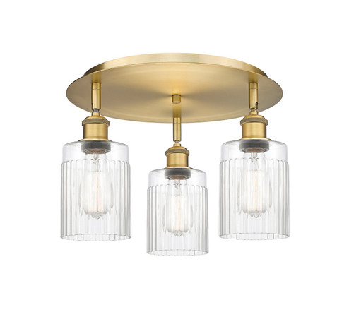 Ballston Three Light Semi-Flush Mount in Brushed Brass (405|516-3C-BB-G342)