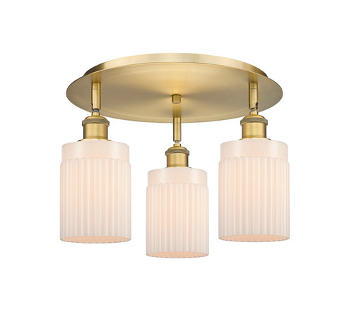 Ballston Three Light Semi-Flush Mount in Brushed Brass (405|516-3C-BB-G341)