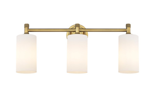 Downtown Urban Three Light Bath Vanity in Brushed Brass (405|434-3W-BB-G434-7WH)
