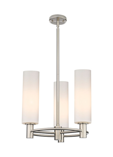 Downtown Urban LED Pendant in Satin Nickel (405|434-3CR-SN-G434-12WH)