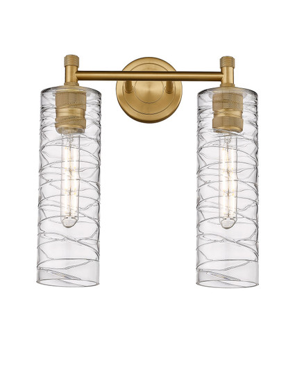 Downtown Urban Two Light Bath Vanity in Brushed Brass (405|434-2W-BB-G434-12DE)