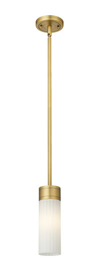 Downtown Urban One Light Pendant in Brushed Brass (405|429-1S-BB-G429-8WH)