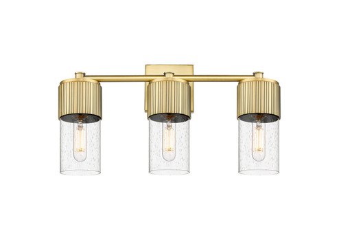 Downtown Urban LED Bath Vanity in Brushed Brass (405|428-3W-BB-G428-7SDY) Downtown Urban LED Bath Vanity in Brushed Brass (405|428-3W-BB-G428-7SDY)