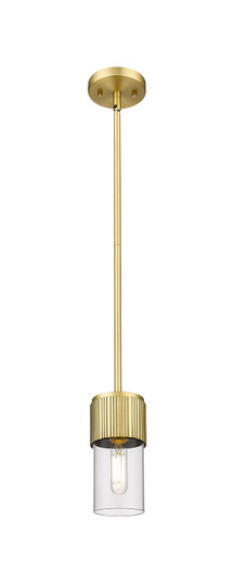 Downtown Urban One Light Pendant in Brushed Brass (405|428-1S-BB-G428-7CL)