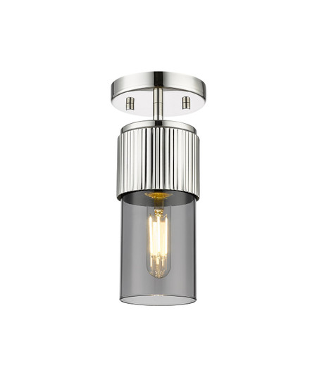 Downtown Urban LED Flush Mount in Polished Nickel (405|428-1F-PN-G428-7SM)