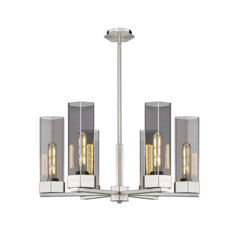 Downtown Urban LED Chandelier in Satin Nickel (405|427-6CR-SN-G427-14SM)