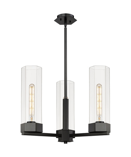 Downtown Urban LED Pendant in Matte Black (405|427-3CR-BK-G427-14CL)