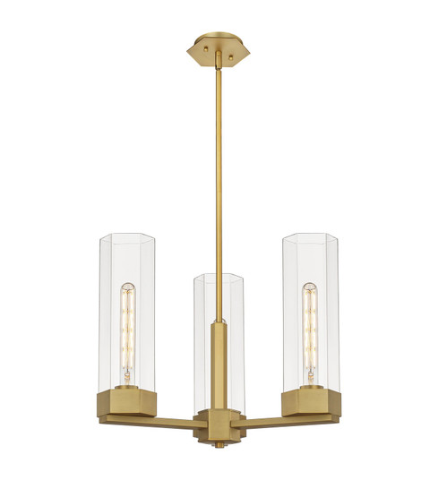 Downtown Urban LED Pendant in Brushed Brass (405|427-3CR-BB-G427-14CL)