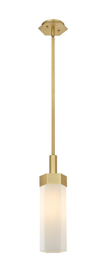 Downtown Urban LED Pendant in Brushed Brass (405|427-1S-BB-G427-14WH)