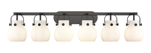 Downtown Urban Six Light Bath Vanity in Matte Black (405|423-6W-BK-G410-6WH)