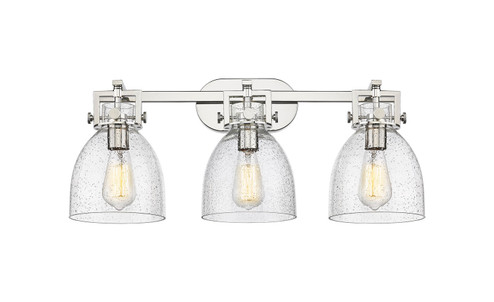 Downtown Urban Three Light Bath Vanity in Polished Nickel (405|411-3W-PN-G412-7SDY)