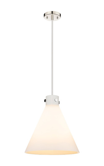 Downtown Urban Three Light Pendant in Polished Nickel (405|410-3PL-PN-G411-16WH)