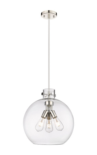 Downtown Urban Three Light Pendant in Polished Nickel (405|410-3PL-PN-G410-16CL)