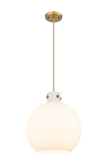 Downtown Urban Three Light Pendant in Brushed Brass (405|410-3PL-BB-G410-16WH)