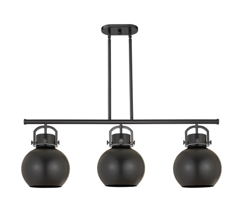 Downtown Urban Three Light Island Pendant in Matte Black (405|410-3I-BK-M410-10BK)