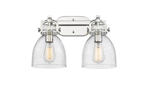 Downtown Urban Two Light Bath Vanity in Polished Nickel (405|410-2W-PN-G412-7SDY)