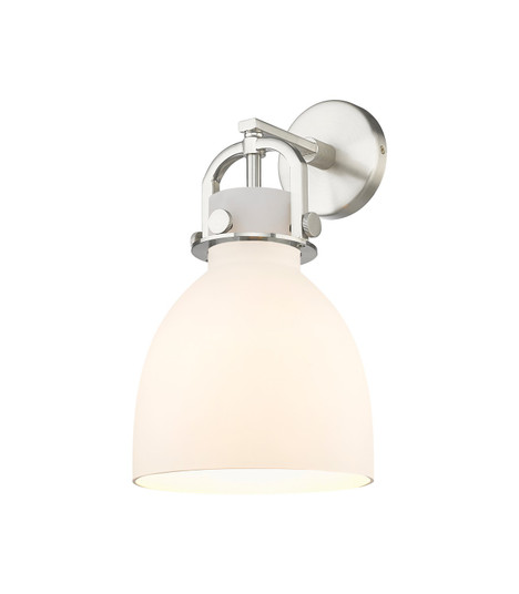 Downtown Urban One Light Wall Sconce in Satin Nickel (405|410-1W-SN-G412-8CL)
