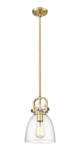 Downtown Urban One Light Pendant in Brushed Brass (405|410-1SS-BB-G412-8SDY)