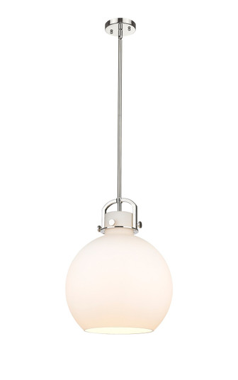 Downtown Urban One Light Pendant in Polished Nickel (405|410-1SL-PN-G410-14WH)
