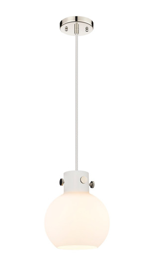 Downtown Urban One Light Mini Pendant in Polished Nickel (405|410-1PS-PN-G410-8WH)