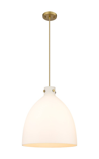 Downtown Urban One Light Pendant in Brushed Brass (405|410-1PL-BB-G412-18WH)