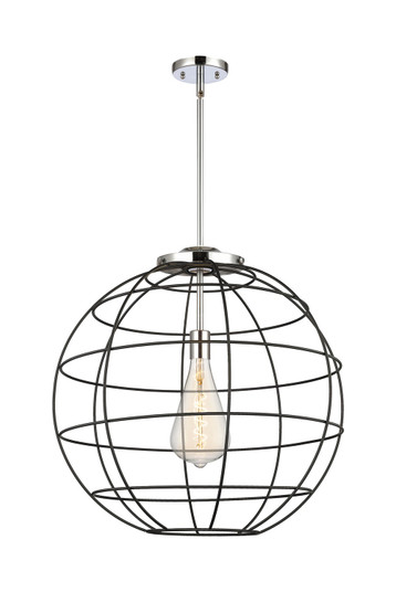 Essex One Light Pendant in Polished Chrome (405|221-1S-PC-CE-22-BK)