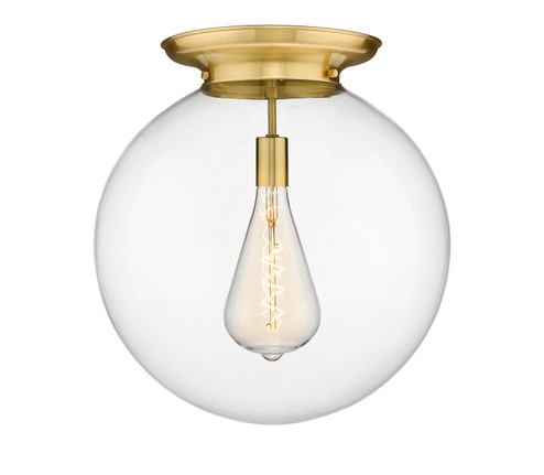 Essex One Light Flush Mount in Satin Gold (405|221-1F-SG-G202-18)