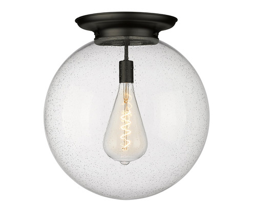 Essex One Light Flush Mount in Matte Black (405|221-1F-BK-G204-18)