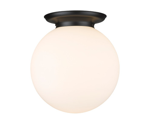 Essex One Light Flush Mount in Matte Black (405|221-1F-BK-G201-16)