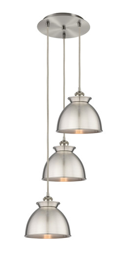 Ballston Three Light Pendant in Brushed Satin Nickel (405|113B-3P-SN-M14-SN)