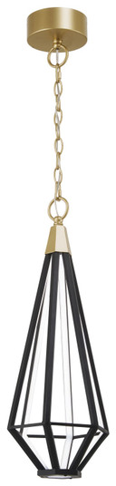 Dripping Gems LED Mini Pendant in Painted Soft Brass & Coal (42|P5520-726A-L)