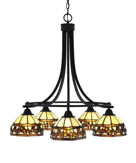 Paramount Five Light Chandelier in Matte Black (200|3415-MB-9975)