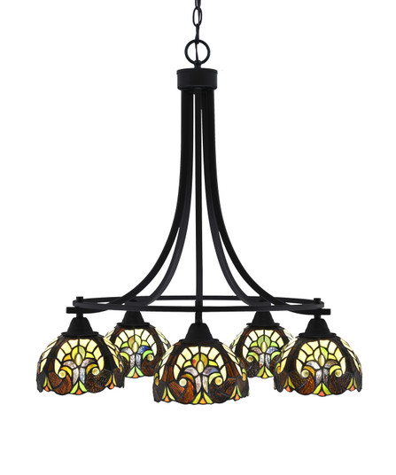 Paramount Five Light Chandelier in Matte Black (200|3415-MB-9945)