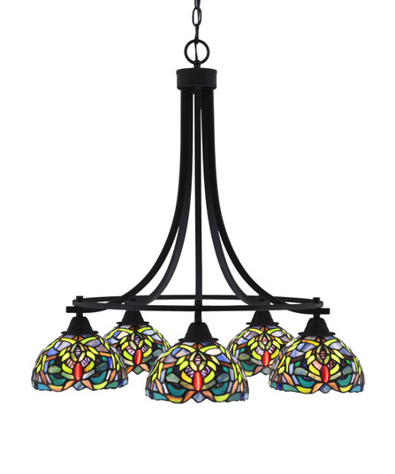 Paramount Five Light Chandelier in Matte Black (200|3415-MB-9905)