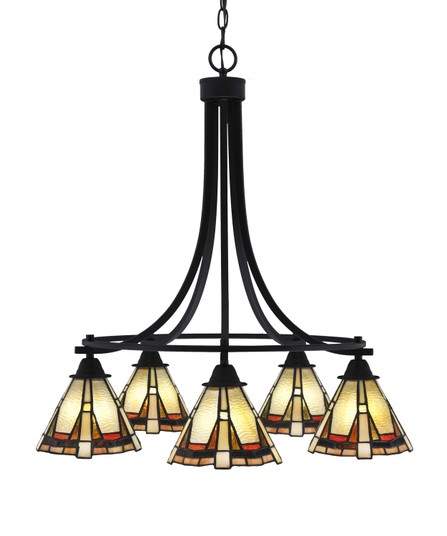 Paramount Five Light Chandelier in Matte Black (200|3415-MB-9345)