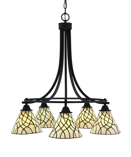 Paramount Five Light Chandelier in Matte Black (200|3415-MB-9115)