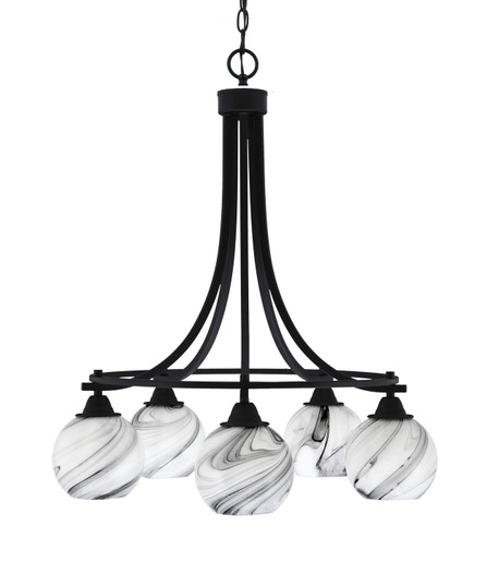 Paramount Five Light Chandelier in Matte Black (200|3415-MB-4109)