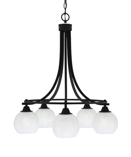 Paramount Five Light Chandelier in Matte Black (200|3415-MB-4101)
