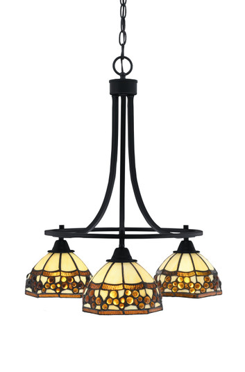 Paramount Three Light Chandelier in Matte Black (200|3413-MB-9975)