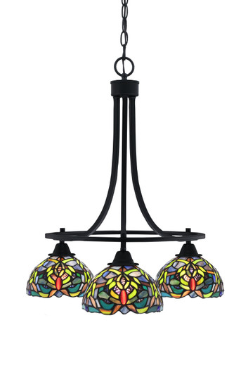 Paramount Three Light Chandelier in Matte Black (200|3413-MB-9905)