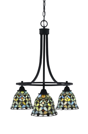 Paramount Three Light Chandelier in Matte Black (200|3413-MB-9365)