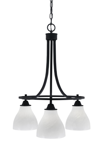 Paramount Three Light Chandelier in Matte Black (200|3413-MB-4761)
