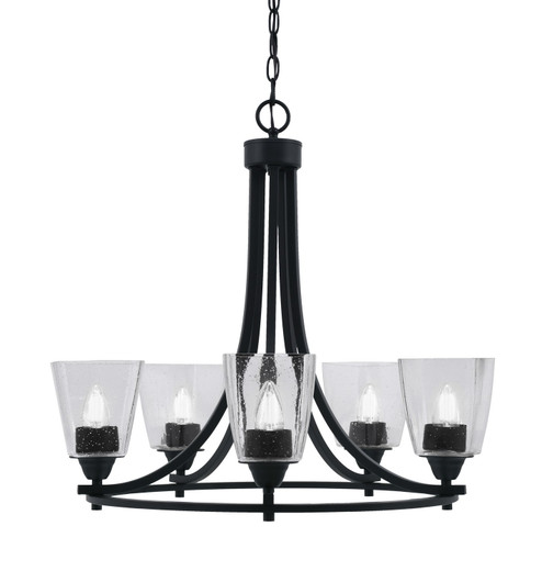 Paramount Five Light Chandelier in Matte Black (200|3405-MB-461)