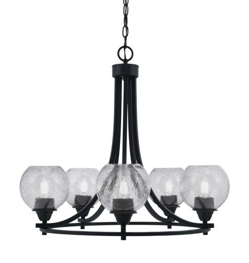 Paramount Five Light Chandelier in Matte Black (200|3405-MB-4102)