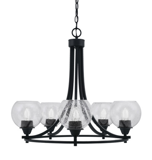 Paramount Five Light Chandelier in Matte Black (200|3405-MB-4100)