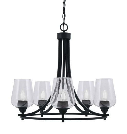 Paramount Five Light Chandelier in Matte Black (200|3405-MB-210)