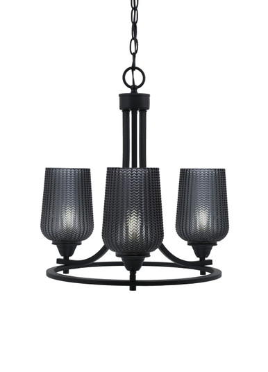 Paramount Three Light Chandelier in Matte Black (200|3403-MB-4252)