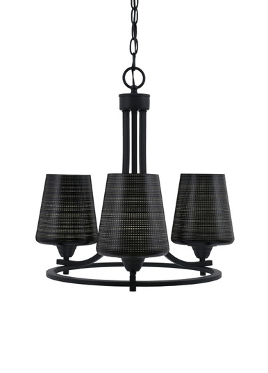 Paramount Three Light Chandelier in Matte Black (200|3403-MB-4039)