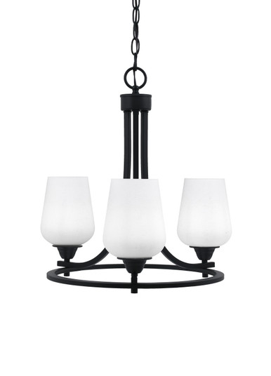 Paramount Three Light Chandelier in Matte Black (200|3403-MB-211)