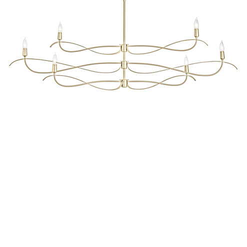 Willow Six Light Chandelier in Modern Brass (39|136352-SKT-MULT-86)